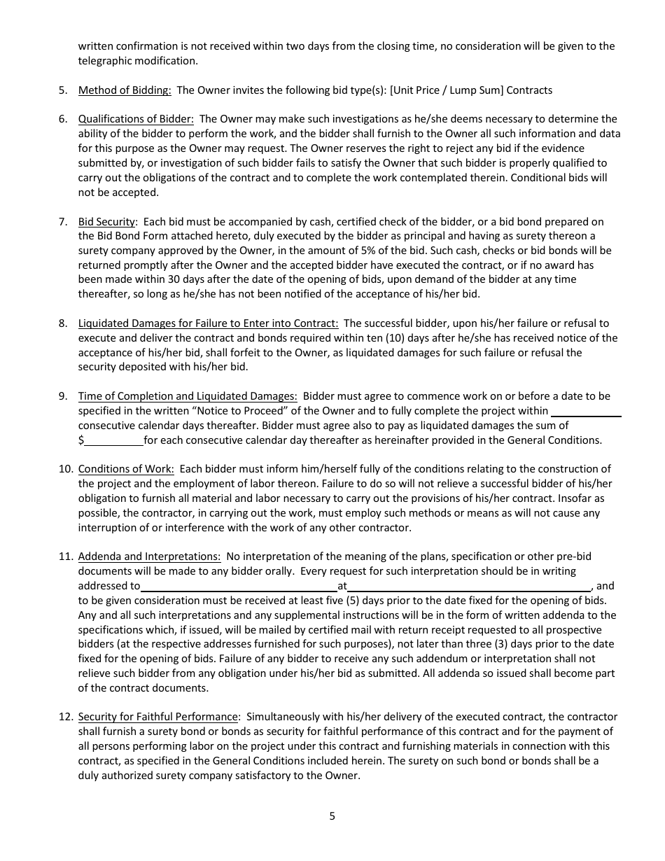 Information for Bidders - Alabama, Page 2