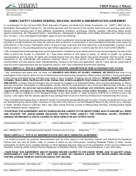 Form VN-148 3-wheel Motorcycle Course Waiver - Vermont
