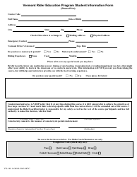 Form VN-149 2-wheel Motorcycle Course Waiver - Vermont, Page 2
