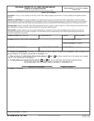 Document preview: DA Form 285-W Technical Report of U.S. Army Ground Mishap - Summary of Witness Interview