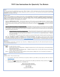 Quarterly Transient Occupancy Tax Return - County of Riverside, California, Page 2