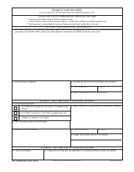 Document preview: DA Form 543 Request for Records