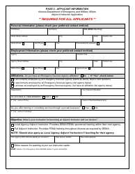 Document preview: Page 2 Adjunct Instructor Application - Applicant Information Sheet - Arizona