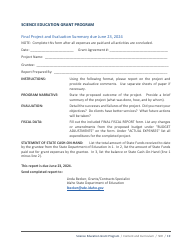 Science Education Grant Program Application - Idaho, Page 19