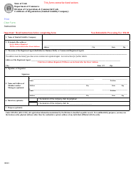 Document preview: Certificate of Organization (Limited Liability Company) - Utah