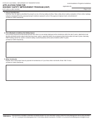 Form DOT LAPG9-A Application Form for Highway Safety Improvement Program (Hsip) - California, Page 3