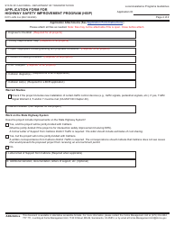 Form DOT LAPG9-A Application Form for Highway Safety Improvement Program (Hsip) - California, Page 4