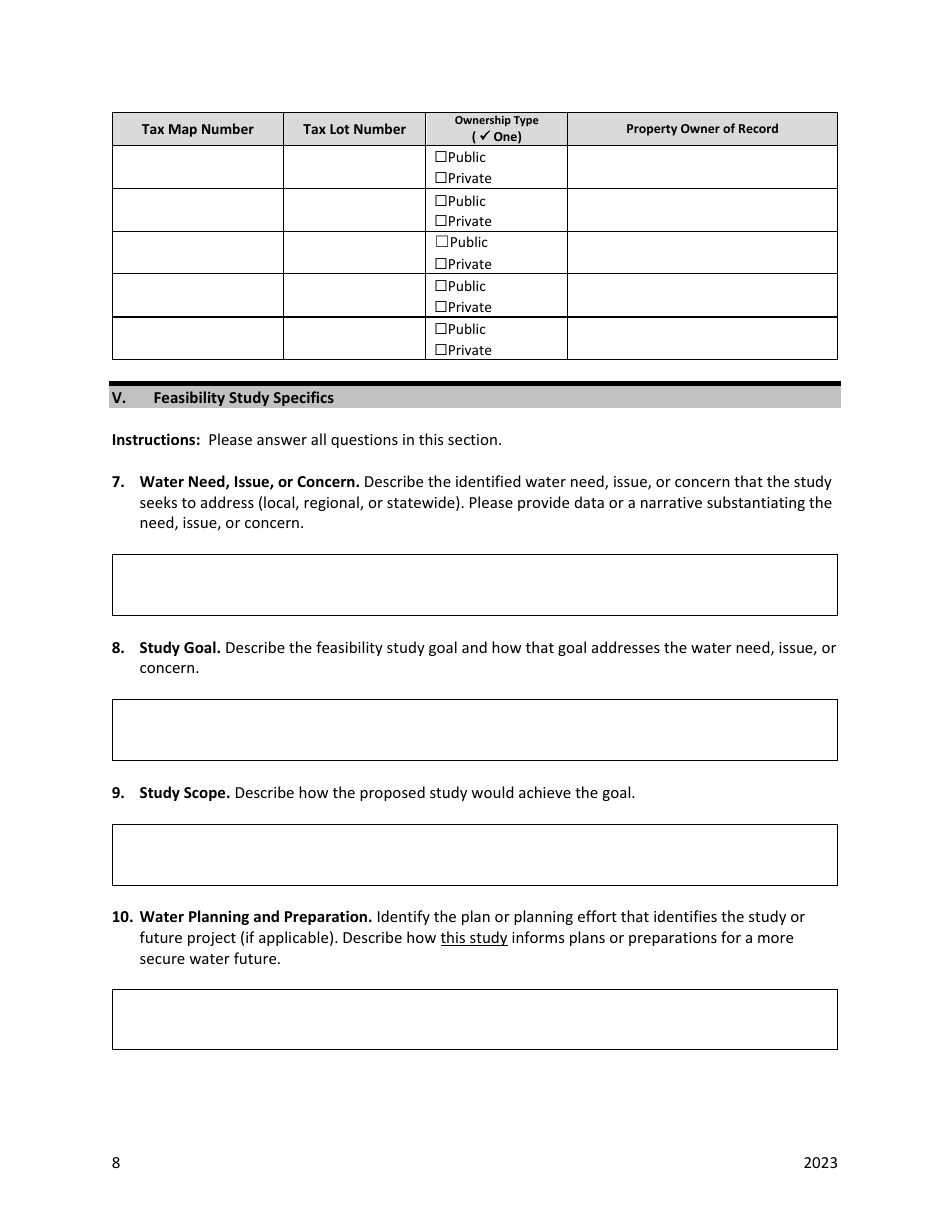 Solicitation Feasibility Study Grant Application - Oregon, Page 8