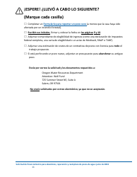 Solicitud De Financiamiento Para El Abandono, La Reparacion Y El Reemplazo De Pozos - Oregon (Spanish), Page 11