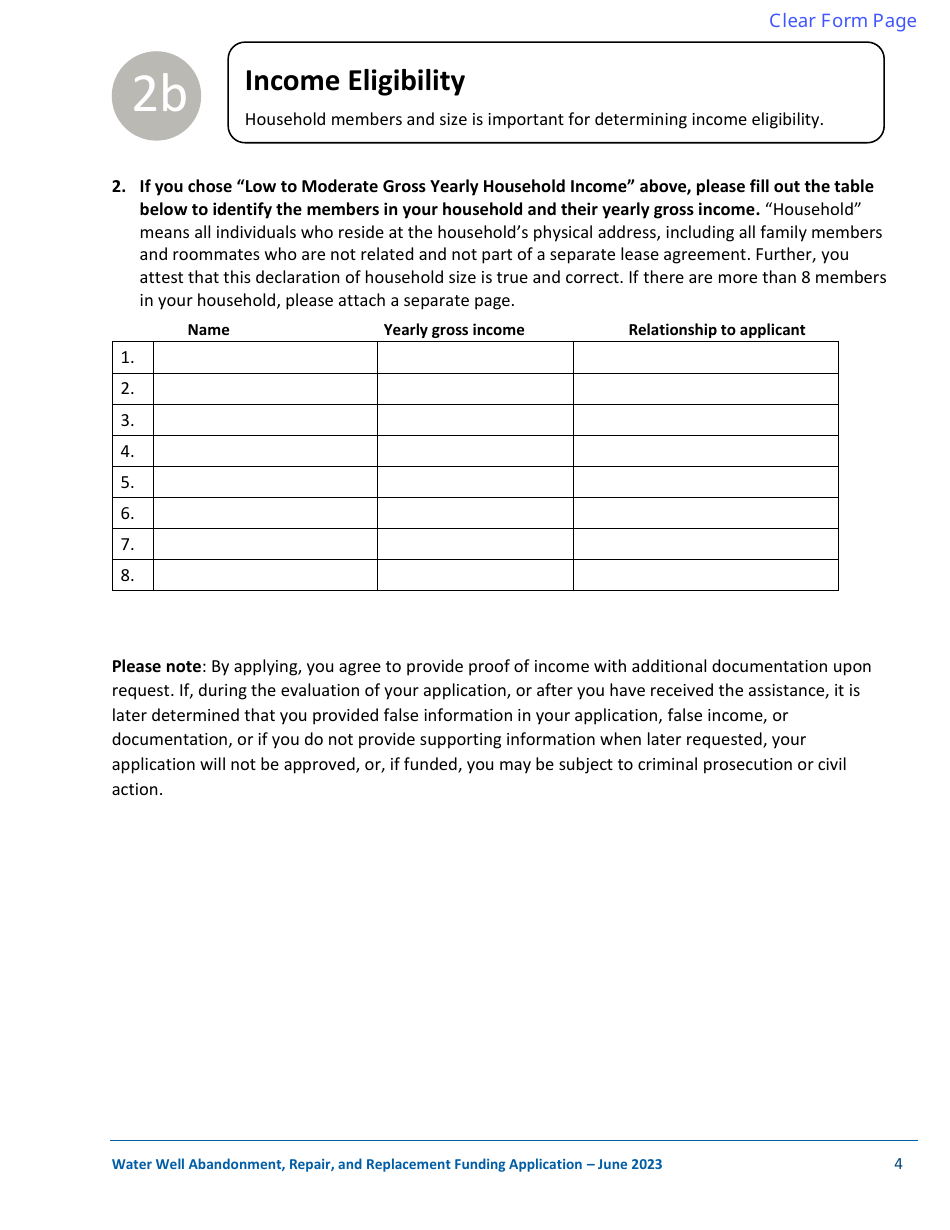 Well Abandonment, Repair, and Replacement Funding Application - Oregon, Page 4
