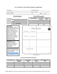 Document preview: Cut Christmas Tree Field Inspection Application - Michigan