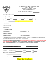 Document preview: Application for Rental - Redden State Forest Lodge - Delaware