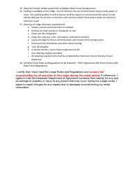 Application for Rental - Redden State Forest Lodge - Delaware, Page 3