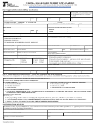 Document preview: Form 734-2667E Digital Billboard Permit Application - Oregon