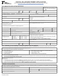 Form 734-2667E Digital Billboard Permit Application - Oregon