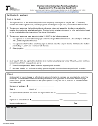 Form 734-2667E Digital Billboard Permit Application - Oregon, Page 4