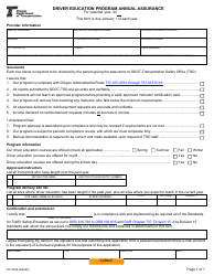 Document preview: Form 737-3420 Driver Education Program Annual Assurance - Oregon
