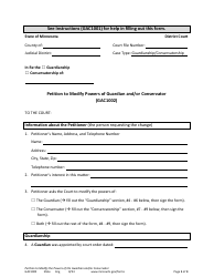 Document preview: Form GAC1002 Petition to Modify Powers of Guardian and/or Conservator - Minnesota