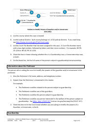 Form GAC1001 Instructions - Petition to Modify Powers of Guardian and/or Conservator - Minnesota, Page 3