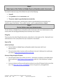 Form GAC1001 Instructions - Petition to Modify Powers of Guardian and/or Conservator - Minnesota, Page 6