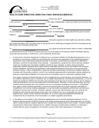 Document preview: Form DOC13-311ES Health Care Directive - Washington (English/Spanish)