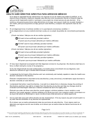 Form DOC13-311ES Health Care Directive - Washington (English/Spanish), Page 2