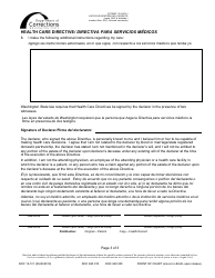 Form DOC13-311ES Health Care Directive - Washington (English/Spanish), Page 3