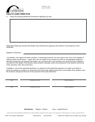 Form DOC13-311 Health Care Directive - Washington, Page 2
