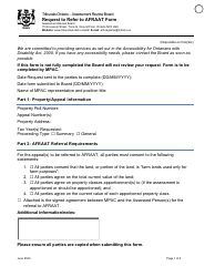 Request to Refer to Afraat Form - Ontario, Canada