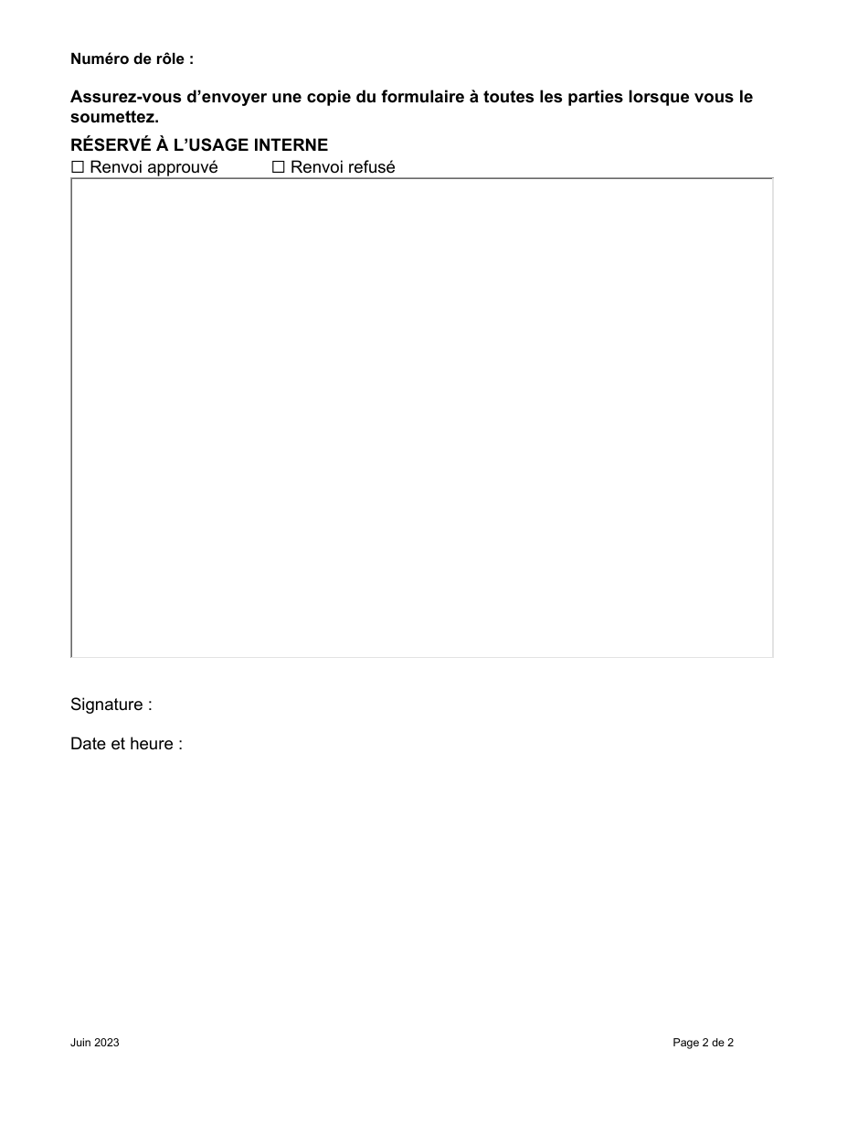 Demande De Renvoi Au Taaaar - Ontario, Canada (French), Page 2