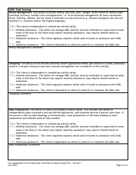 Ltc Assessment for Instrumental Activities of Daily Living Form - Colorado, Page 3