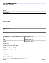 Case Management Agency and Eligibility Information Sharing Form - Colorado, Page 2