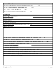 Critical Incident Form - Unsafe Housing - Colorado, Page 2