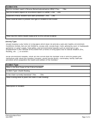 Critical Incident Form - Unsafe Housing - Colorado, Page 3