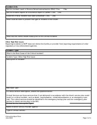 Critical Incident Form - Other High-Risk Issues - Colorado, Page 3
