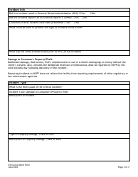 Critical Incident Form - Damage to Consumer&#039;s Property or Theft - Colorado, Page 3