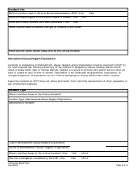 Critical Incident Form - Mistreatment, Abuse, Neglect, Exploitation - Colorado, Page 3