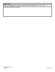 Critical Incident Form - Mistreatment, Abuse, Neglect, Exploitation - Colorado, Page 4