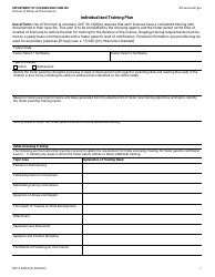 Document preview: Form DCF-F-2685-E Individualized Training Plan - Wisconsin