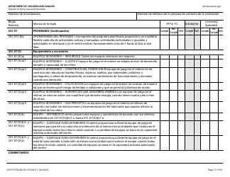 Formulario DCF-F-CFS2242-S Lista De Verificacion De La Licencia Inicial: Centros Grupales De Cuidado Infantil - Wisconsin (Spanish), Page 17