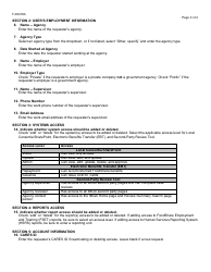 Instructions for Form F-00476 Cares Automated Systems Access Request - Wisconsin, Page 2