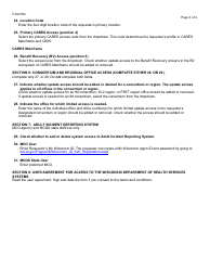 Instructions for Form F-00476 Cares Automated Systems Access Request - Wisconsin, Page 4
