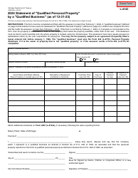 Document preview: Form 2699 (L-4143) Statement of "qualified Personal Property" by a "qualified Business" - Michigan, 2024