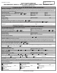 Form DSS-NEMT-971 Non-emergency Medical Travel (Nemt) Reimbursement Form - Overnight Trip - South Dakota