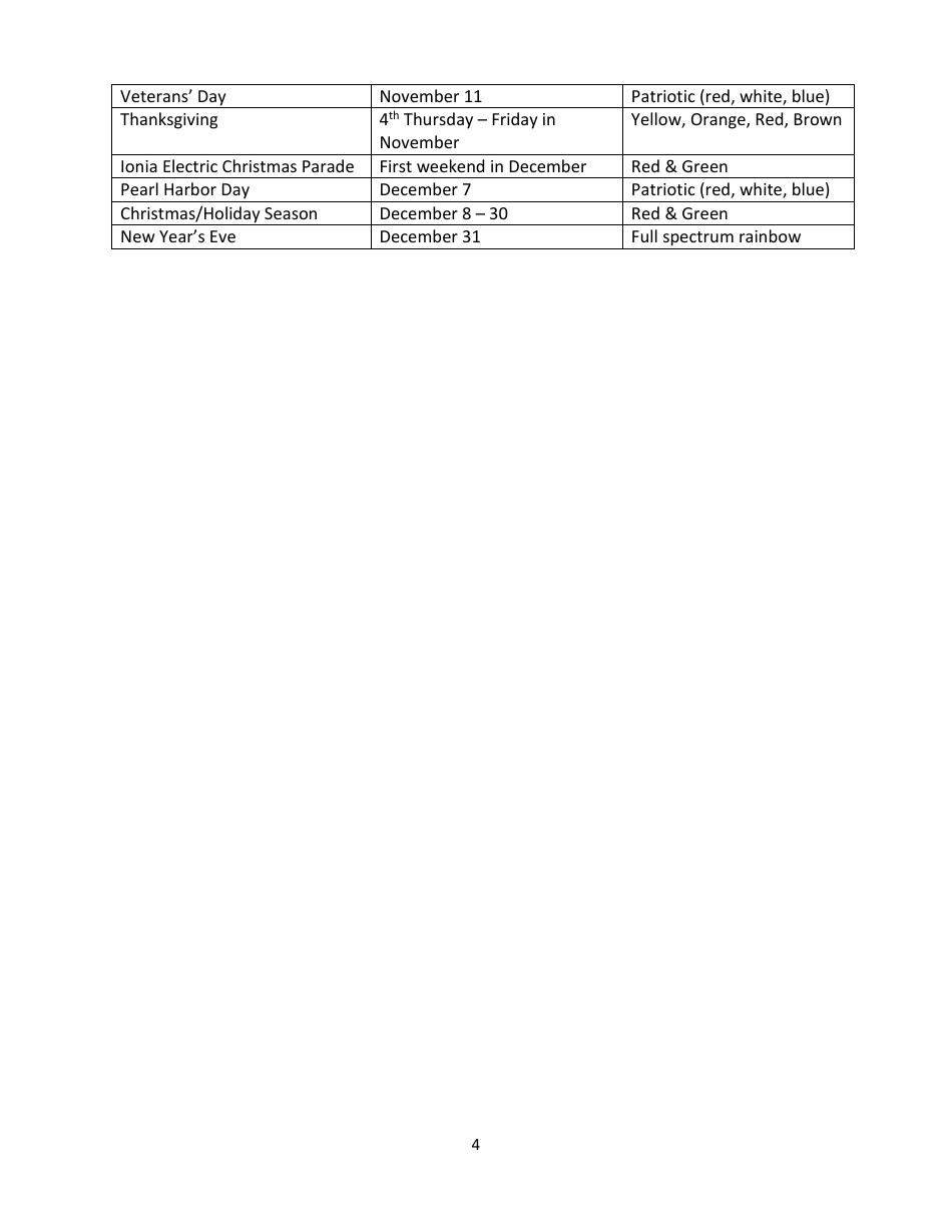 Bridge Light Display Application - City of Ionia, Michigan, Page 4