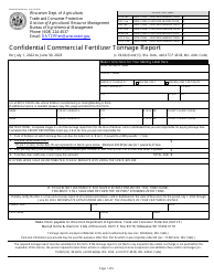 Document preview: Form DARM-BACM-003 Confidential Commercial Fertilizer Tonnage Report - Wisconsin, 2023