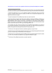 Form DV01D Special Witness Jurat for Dv Affidavit Forms - Queensland, Australia, Page 3