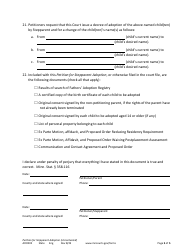Form ADO202 Petition for Stepparent Adoption (Uncontested) - Minnesota, Page 5