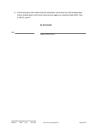 Form ADO211 Order Waiving Postplacement Assessment - Minnesota, Page 2