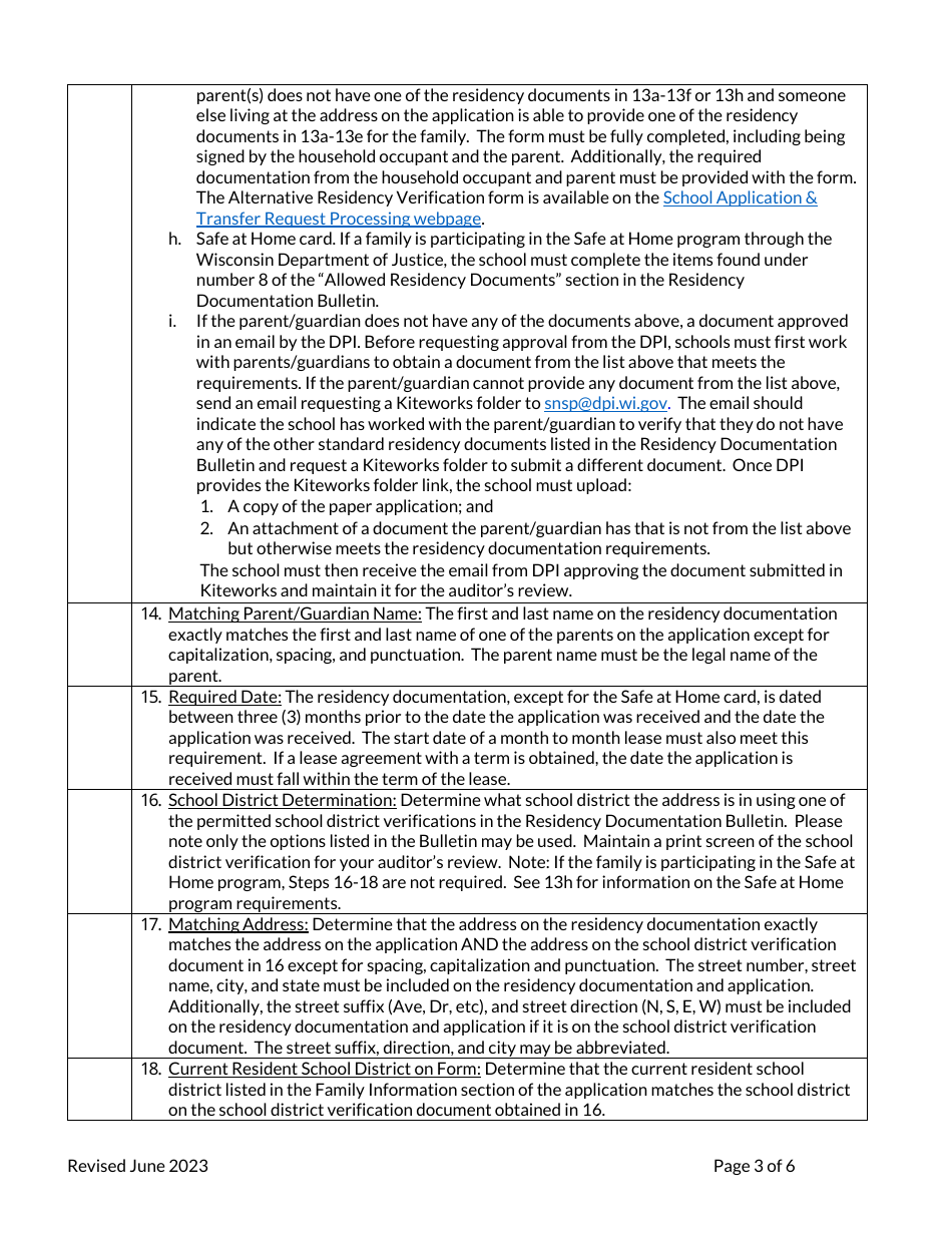 Student Application Checklist - Special Needs Scholarship Program - Wisconsin, Page 3
